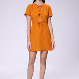 Linen Tie Front Dress