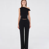 Asymmetric Twisted Shoulder Top