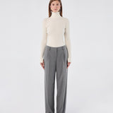 Tailored Wide-Leg Viscose Trousers