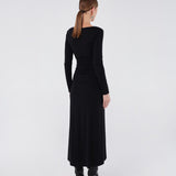 Twisted Long Sleeve Midi Dress