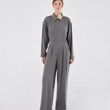 Lyocell Zip-Front Jumpsuit